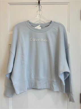 Calvin Klein Pale Blue Logo Crewneck Sweatshirt